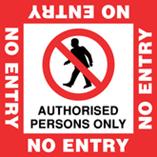 Antislip Floor Graphic - No Entry Authorised Person...
